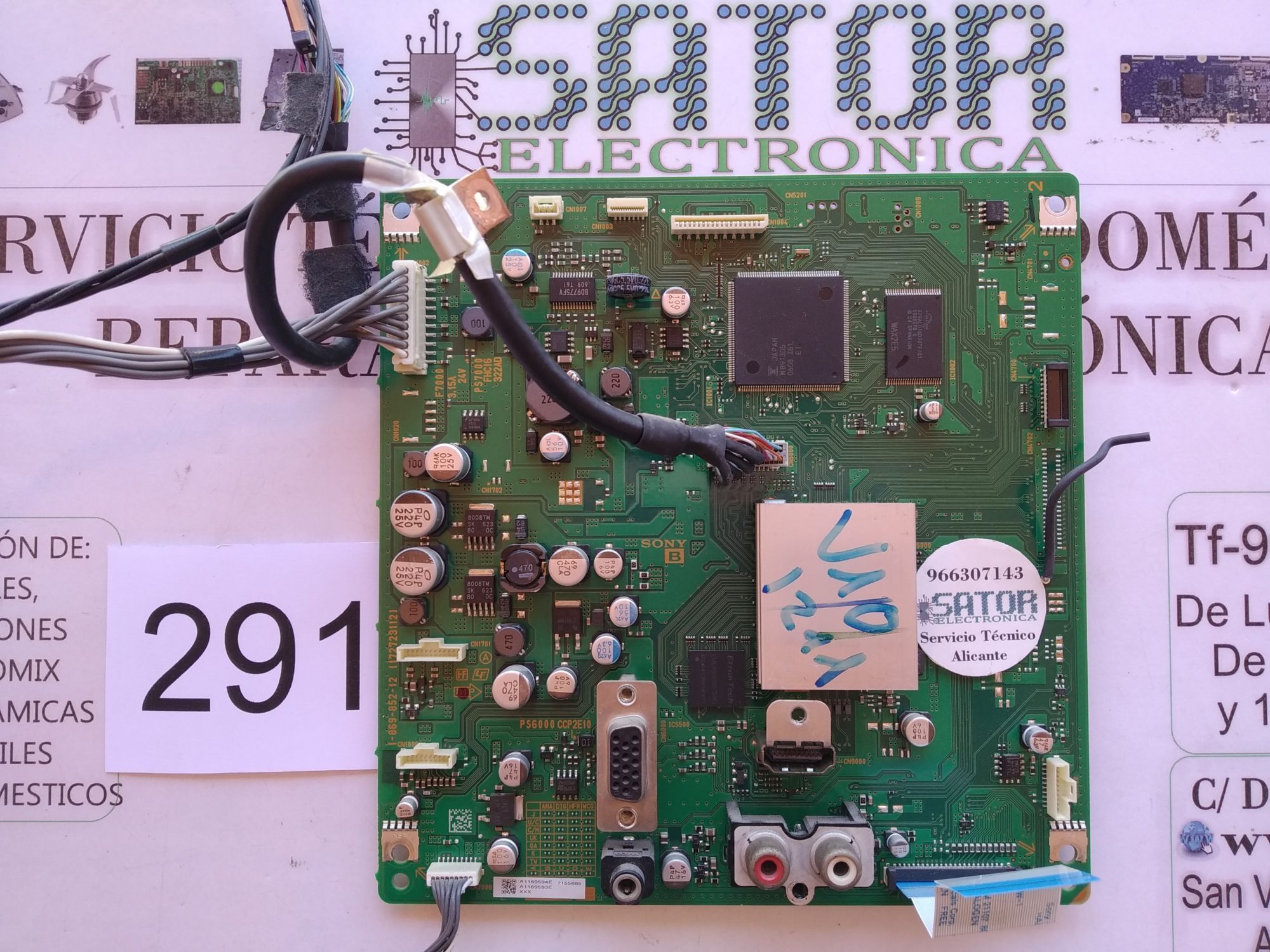 Placa main 869-852-12 cable flex awm 21107 Sony KDL-32V2000