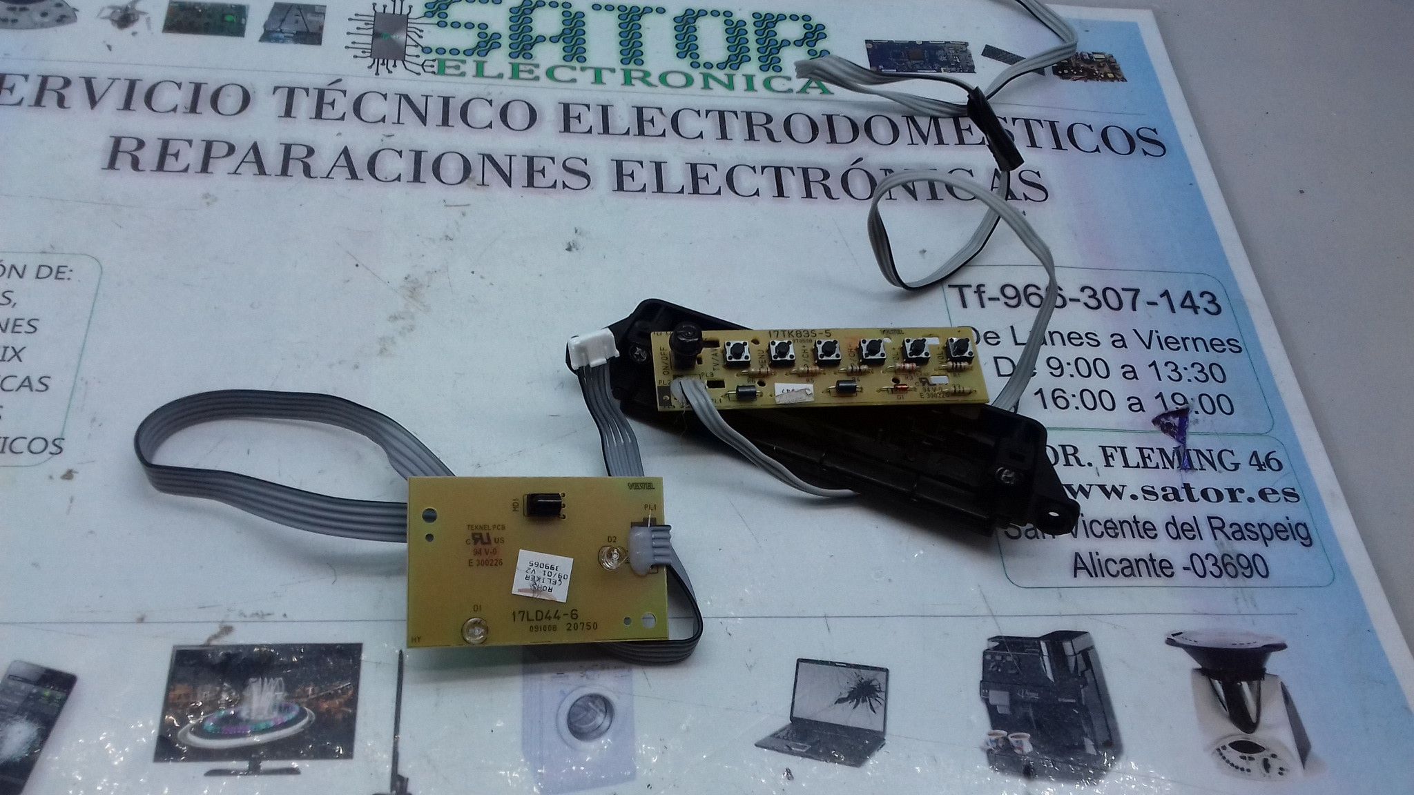 Botonera 17tk83s-5 Y Sensor Ir 17ld44-6