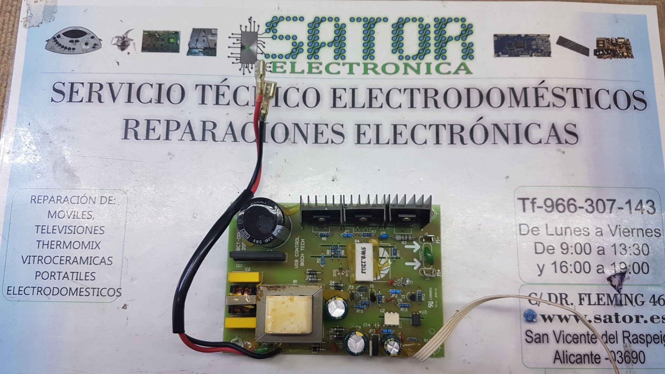 Reparar circuito plataforma vibratoria vibromax BCT-DRV-V3 en Sator Electronica