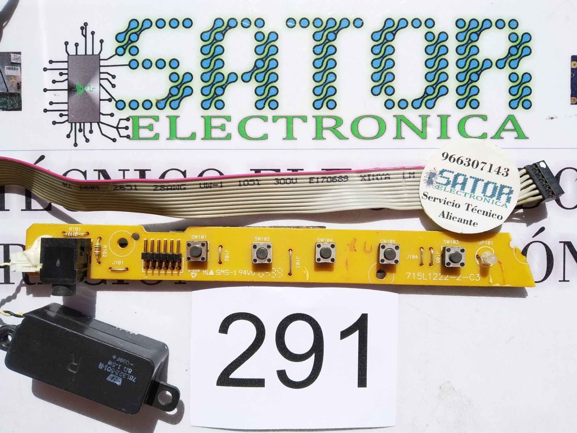 Botonera 715l1222-2-C3 Y Cable Flex Awm 2651 E170689