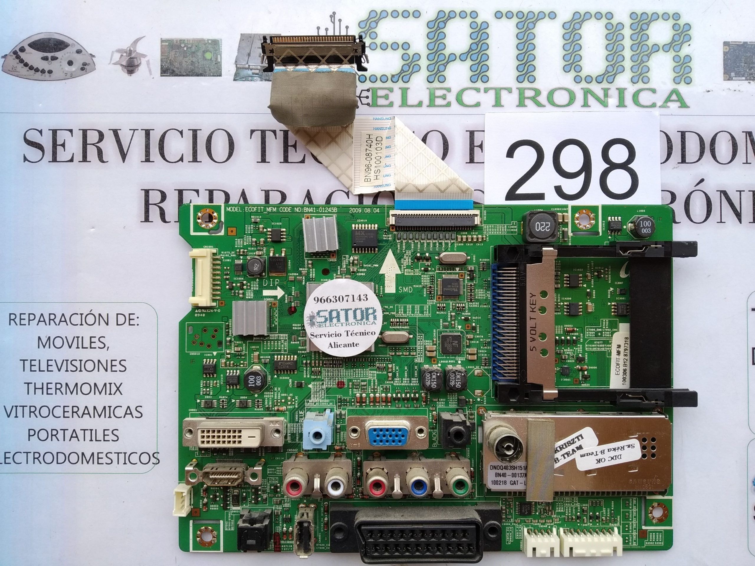 Main Board, Placa Main Bn41-01245b, Sintonizador Bn40-00137a Y Cable Flex Bn96-08740h