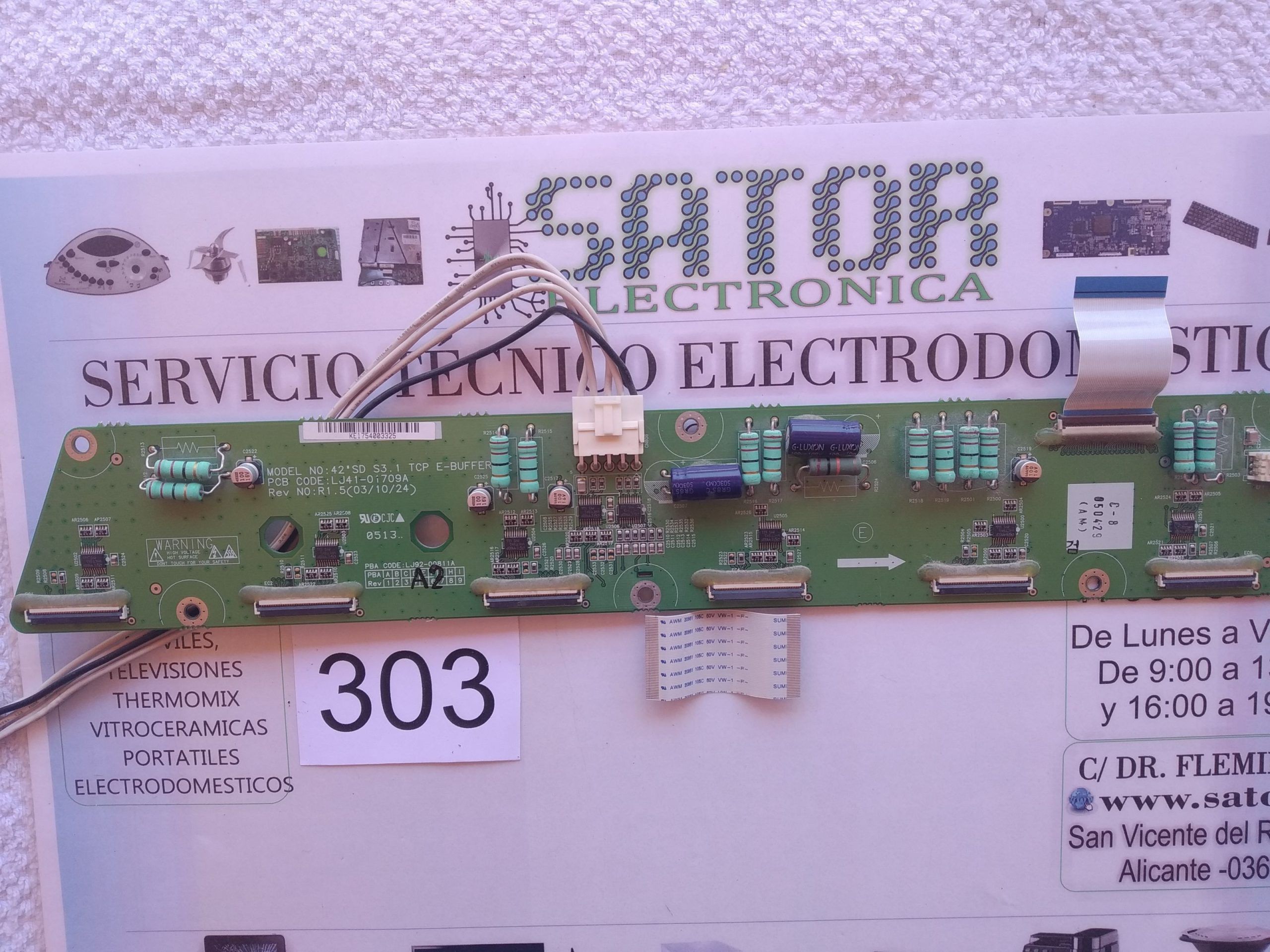 Placa Buffer-E lj41-01709a cable flex awm 20861 105c
