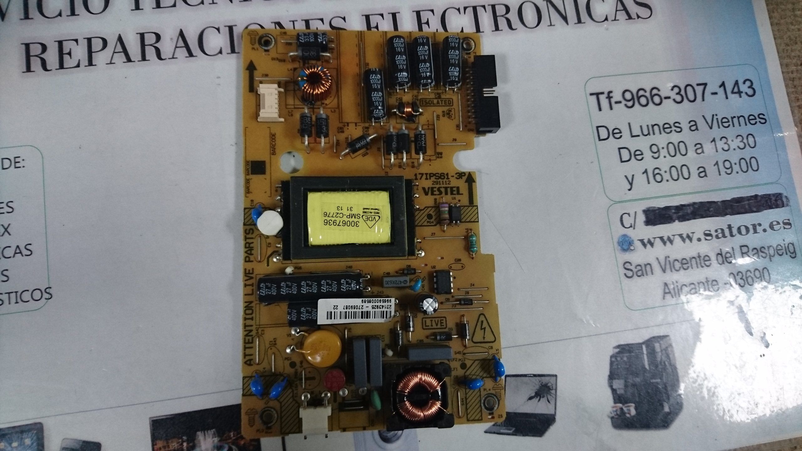 Fuente Alimentación 17ips61-3p Para Tv