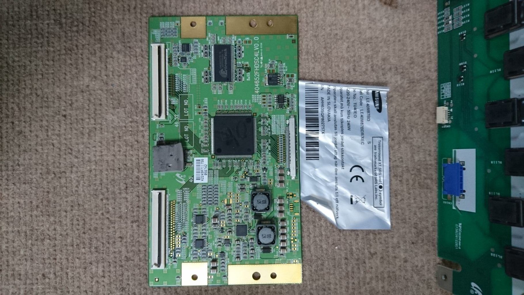 Placa T-Com K2249a7i17s6 056742 Para Tv Samsung Le40m87bd