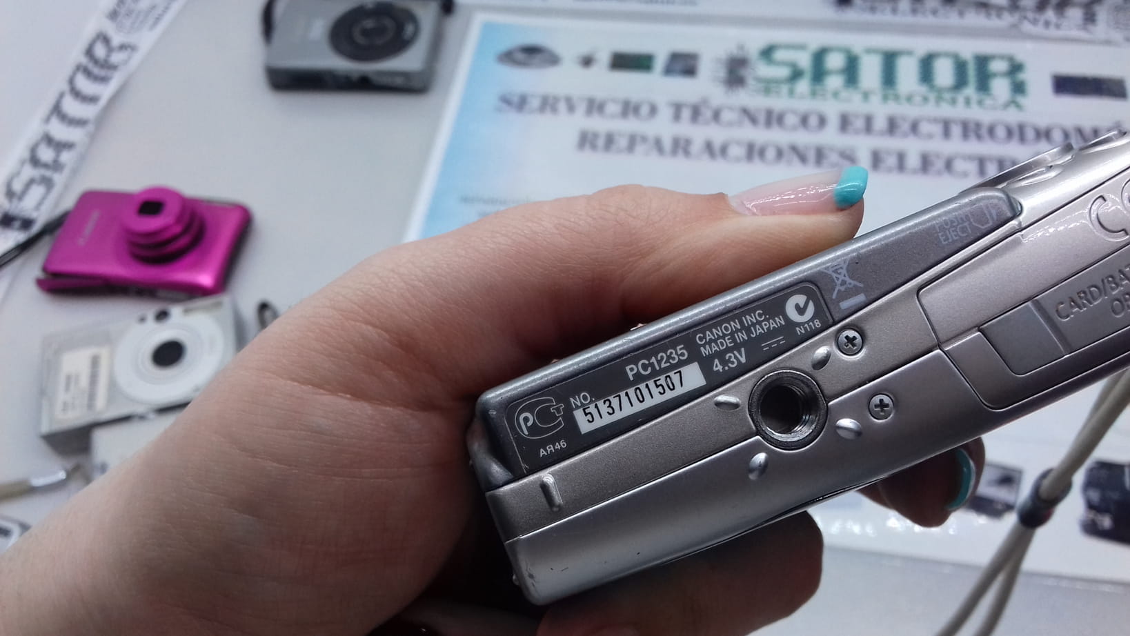 Canon Ixus95015 Pc1235 Ar46 etiqueta