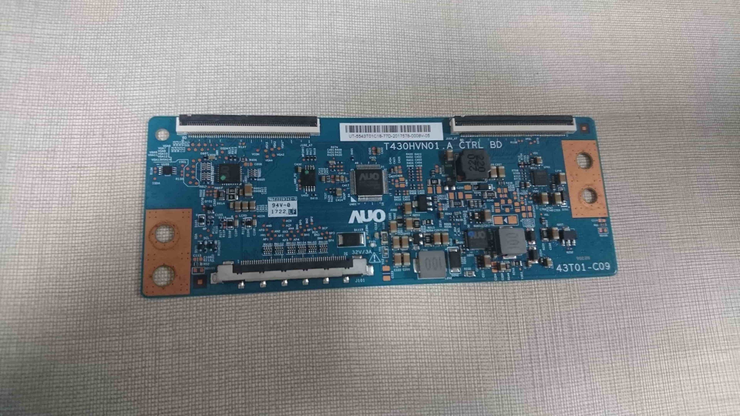 Circuito Electronico o Placa T-Com T430HVN01.A CTRL BD 43T01-C09