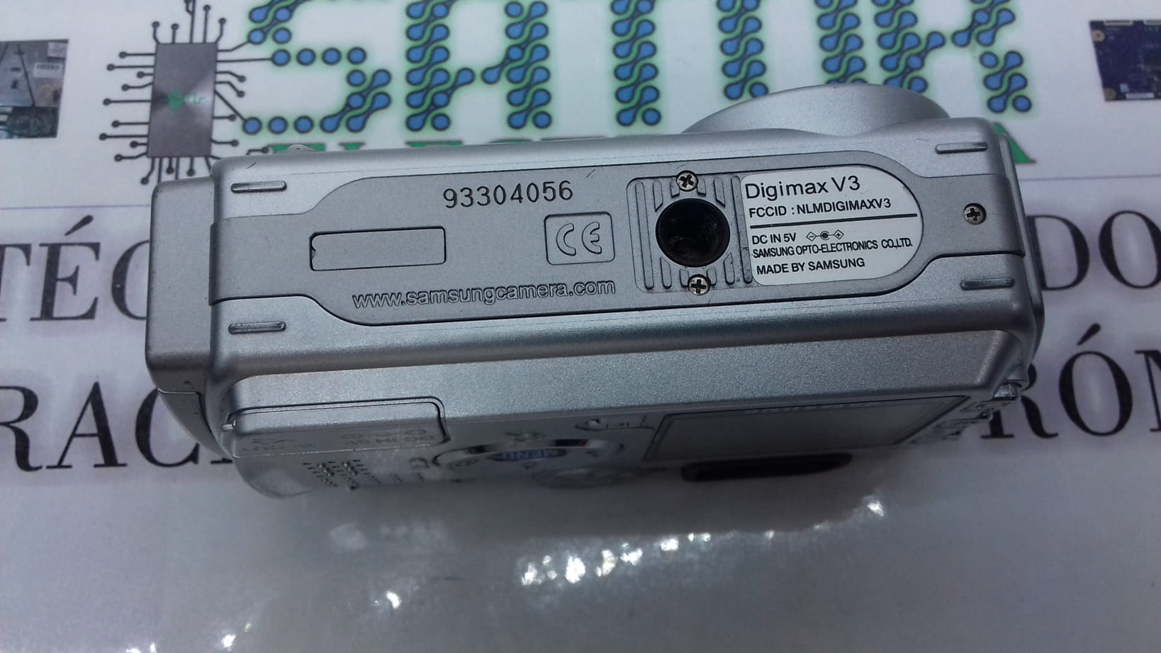 Samsung Digimax-V3 etiqueta