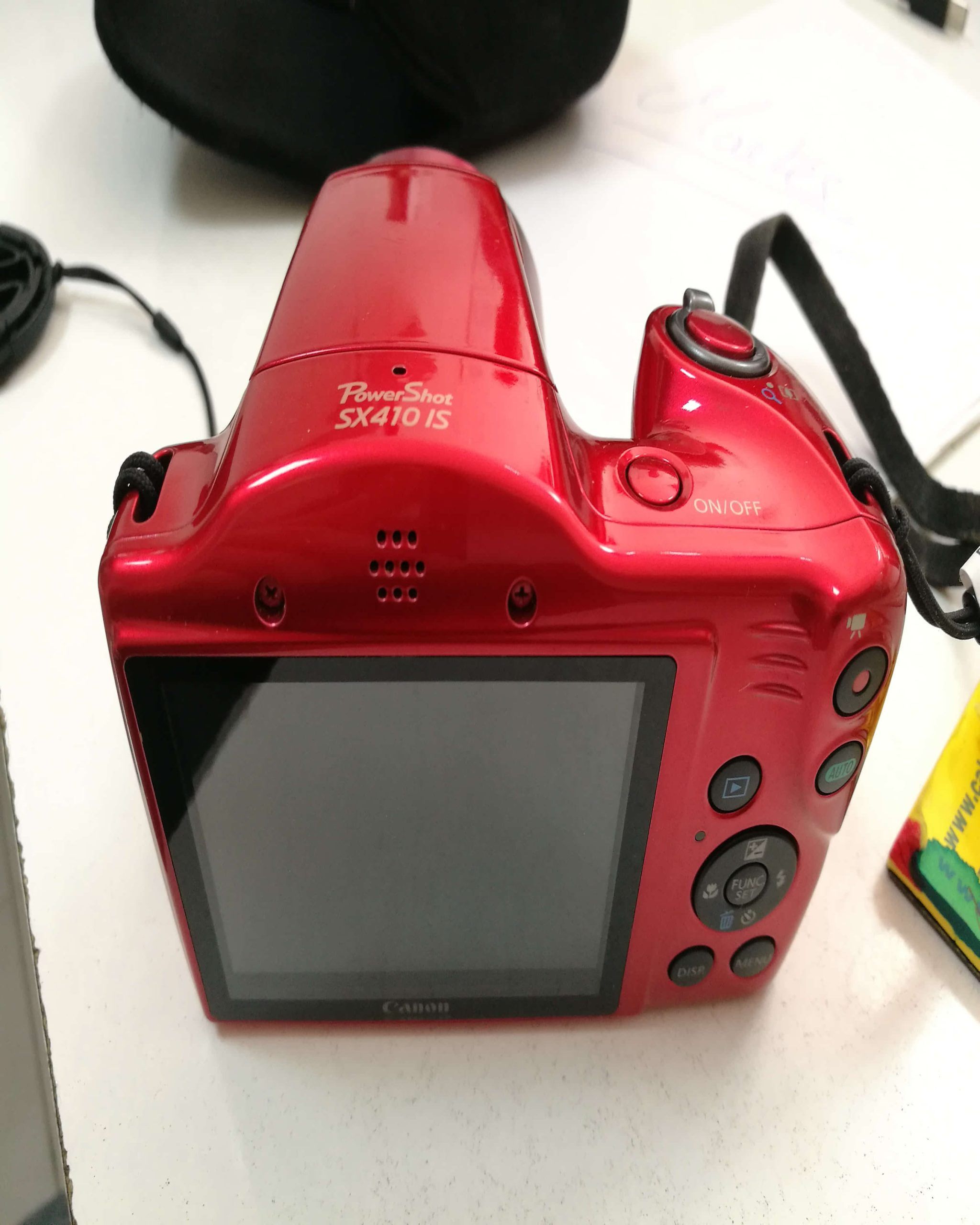 camara canon SX410 IS TRASERA