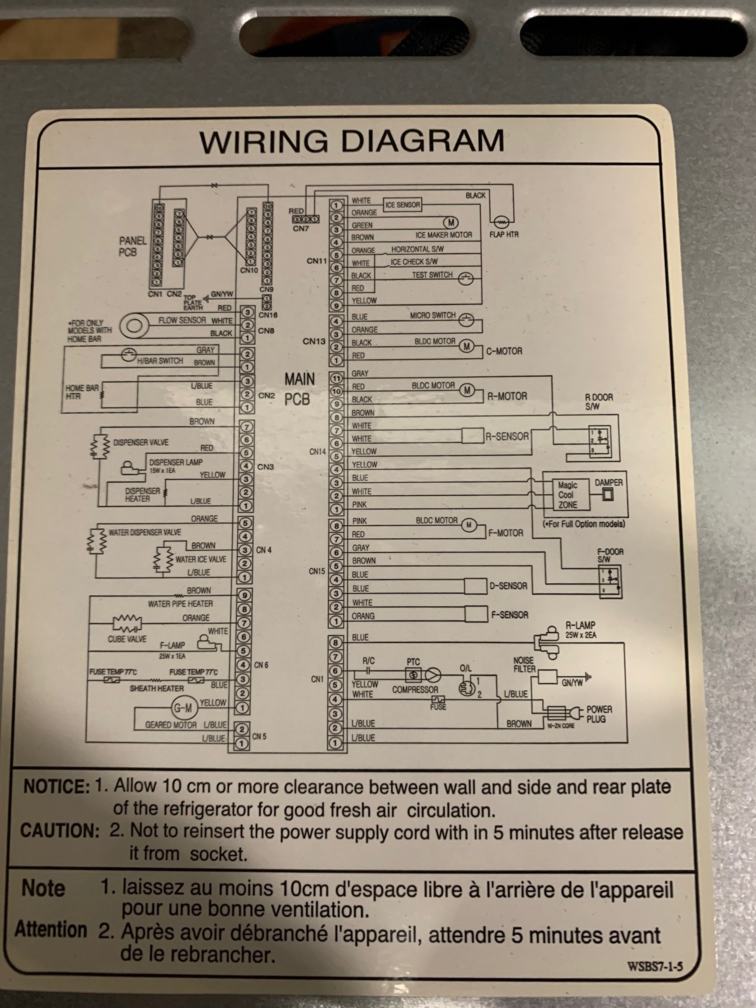Esquema Reparar placa Frigorifico Daewoo Frn-U20Dlc