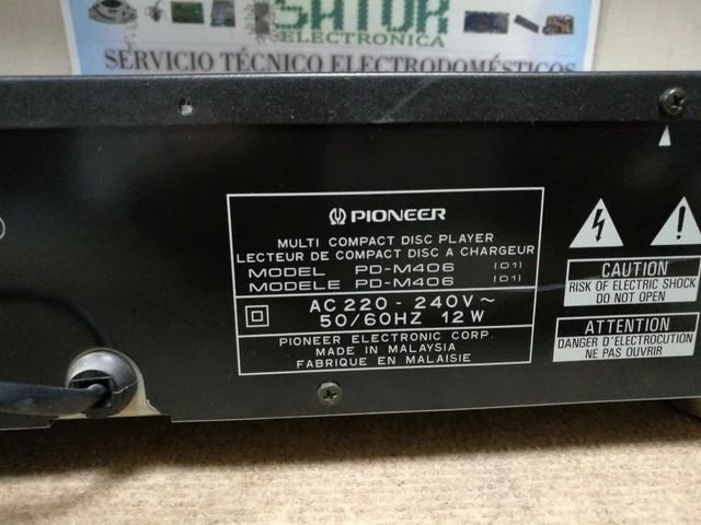 Pioneer Multi Compact PD-M406 etiqueta