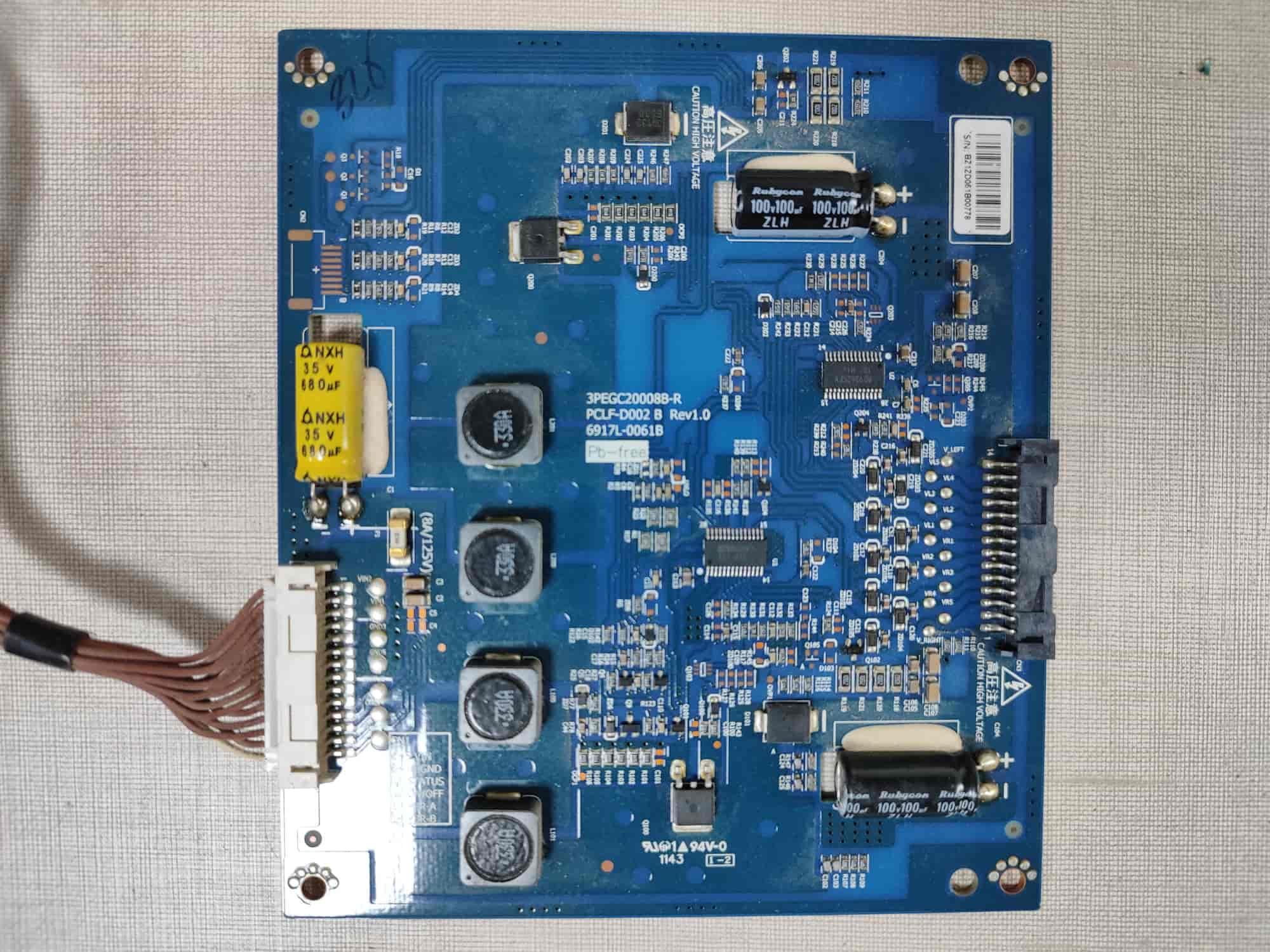 Circuito Electrónico o Placa T-Con 3PEGC20008B-R