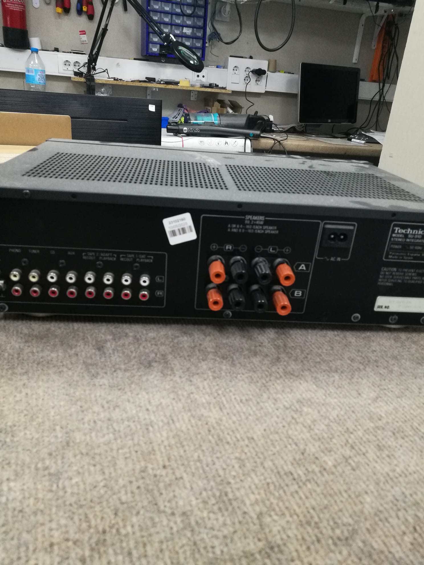 Technics Stereo Integrate Amplier SV-810 detras