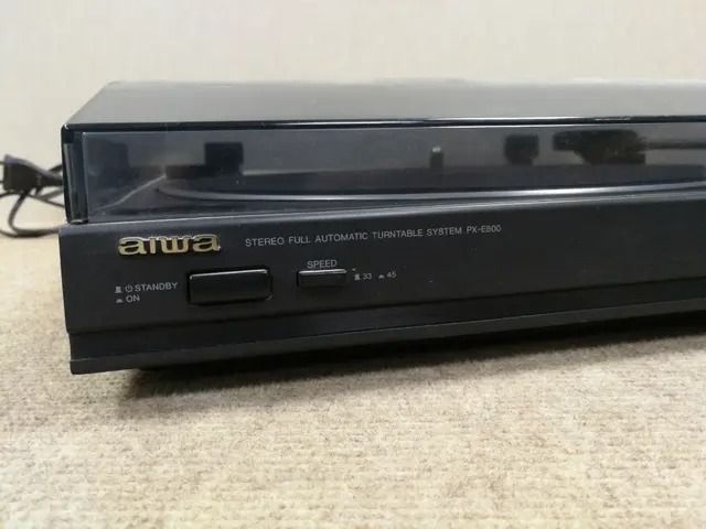 Tocadiscos Aiwa PX-E800 delantero lateral izquierdo