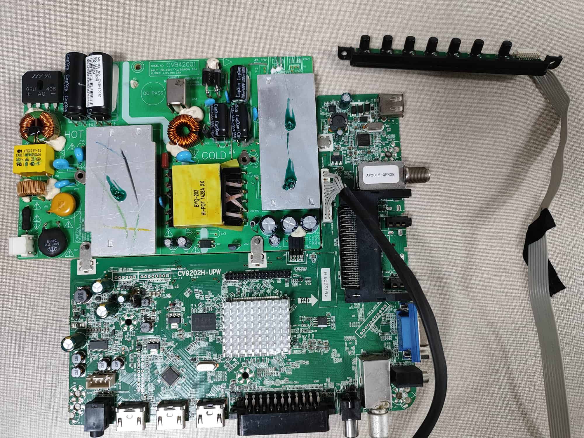 Circuito electrónico placa main CV9202H-UPW