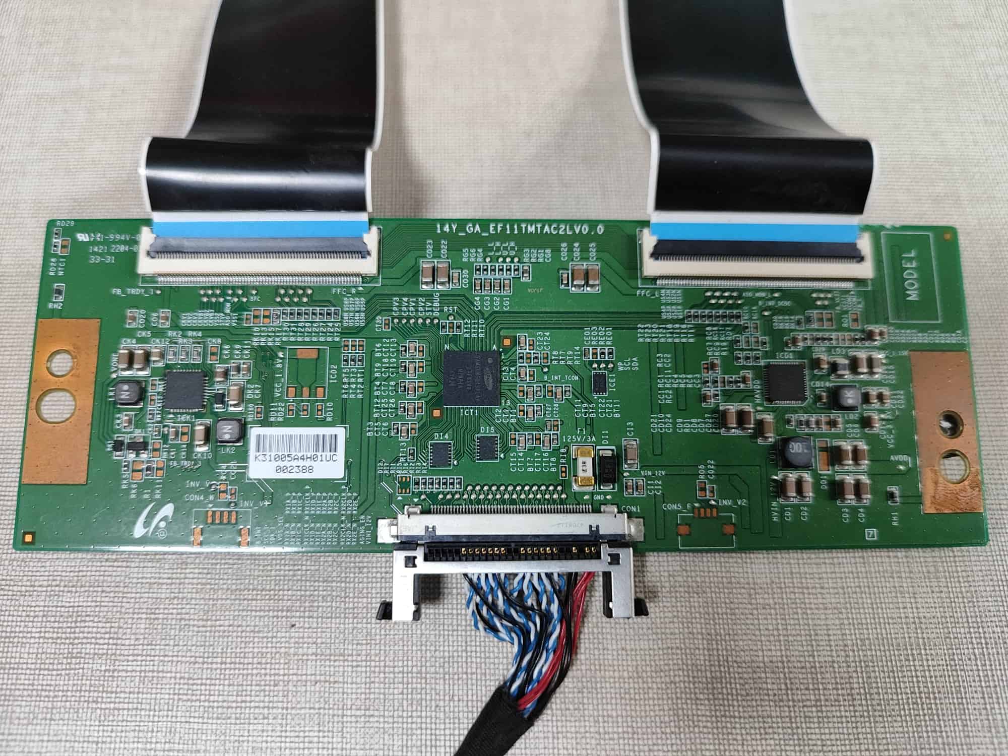 Circuito Electrónico o Placa T-Con 14Y_GA_EF11TMTAC2LV0.0
