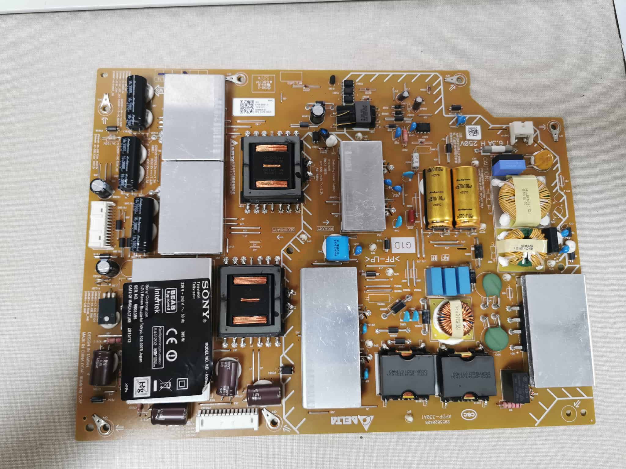 Fuente de Alimentación APDP‑330A1 para Sony KD‑65X9005C